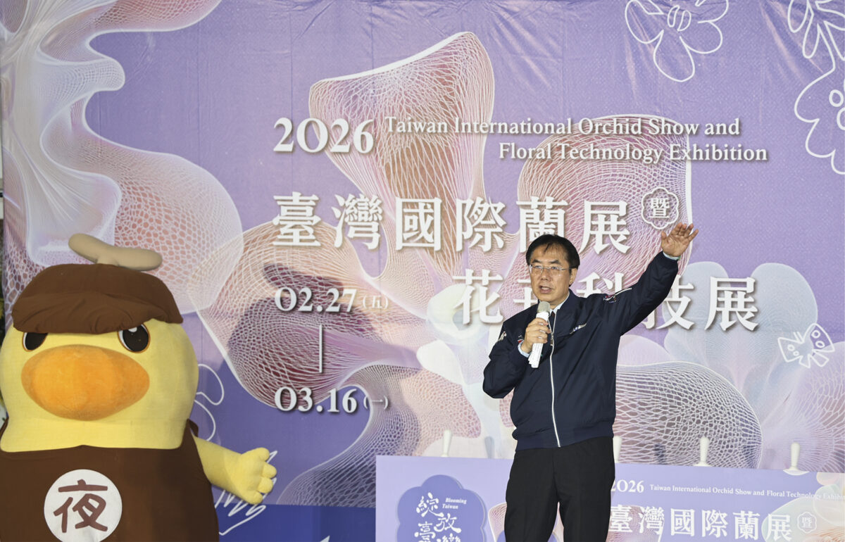 ▲市長黃偉哲今(25)日前往後壁出席「2026台灣國際蘭展暨花卉科技展」展前記者會，邀請國內外遊客來台南感受AI藝術打造的花卉新體驗。