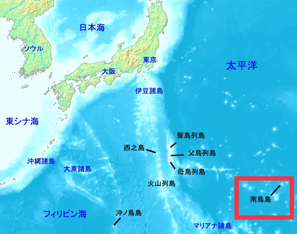 ▲南鳥島位置圖