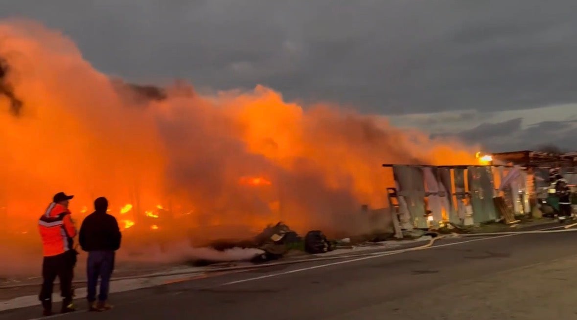 澎湖縣白沙鄉某回收場發生火災