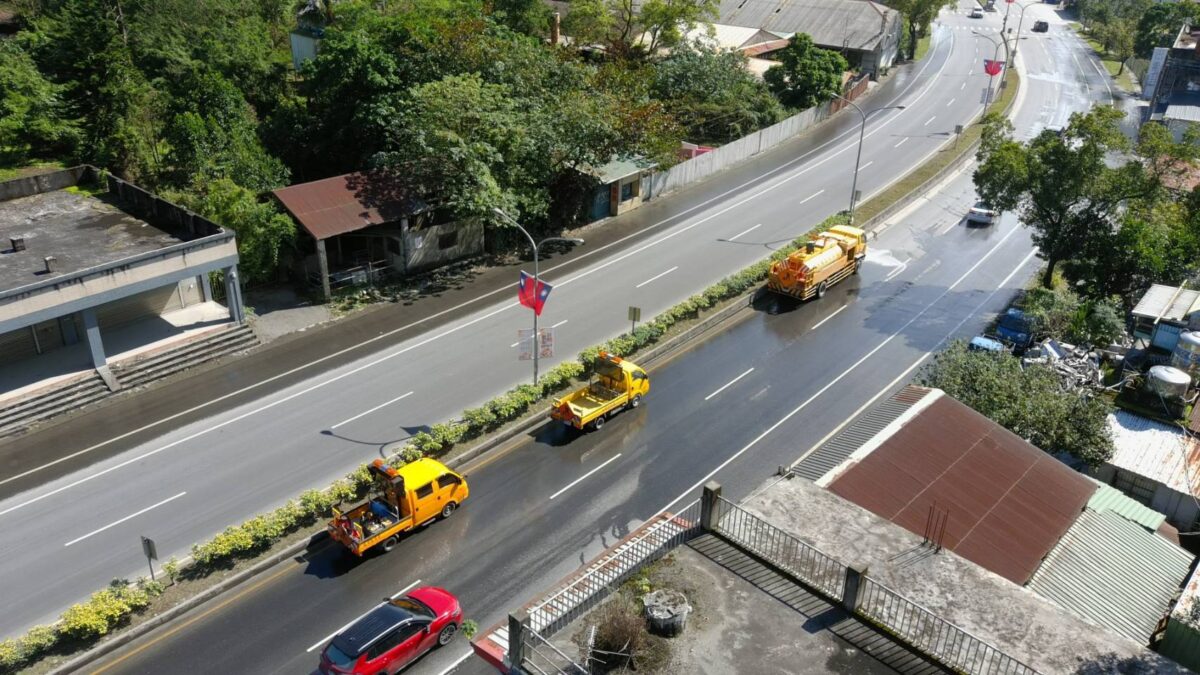 ▲清掃省道台9線鳳林至光復道路空拍照