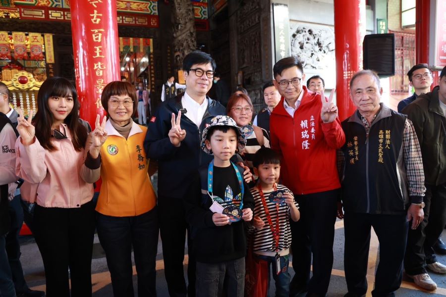 ▲文武聖殿走春祈福。