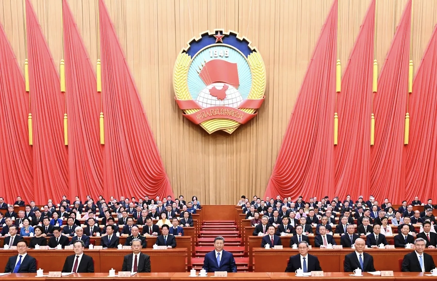 ▲3 月4日下午,中國人民政治協商會議第十四屆全國委員會第四次會議在北京人民大會堂開幕。
