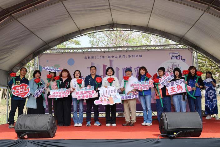 ▲雲林縣115年婦女友善月擴大辦理，她日好市Cheer HER Life市集熱鬧登場。(記者劉峻文攝)