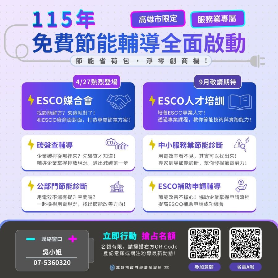 衝刺節能實戰力！高雄ESCO觀摩會進軍漢神巨蛋　免費企業節能診斷與補助4月起全面啟動