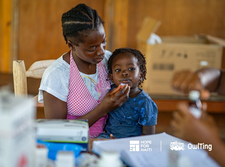 ▲Hope for Haiti 的醫療計畫為海地弱勢家庭提供醫療諮詢、營養支持、疾病篩檢與管理，以及基礎治療。透過 OwlPay Harbor，相關援助資金現得以更快速地撥付至前線。