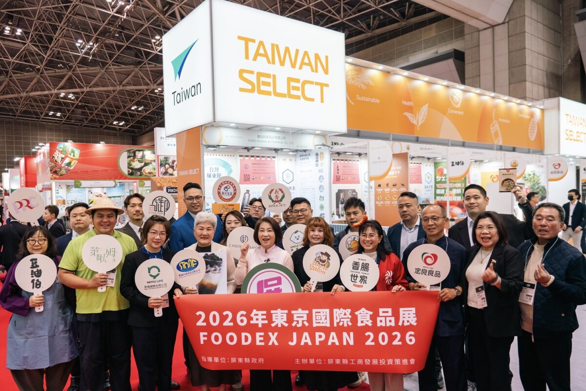 ▲屏東縣長周春米率屏東優質食品廠商參加東京食品展,展現屏東多元食力。