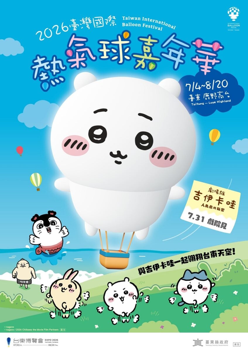 2026臺灣國際熱氣球嘉年華　嗚哇哇【吉伊卡哇】可愛爆擊！