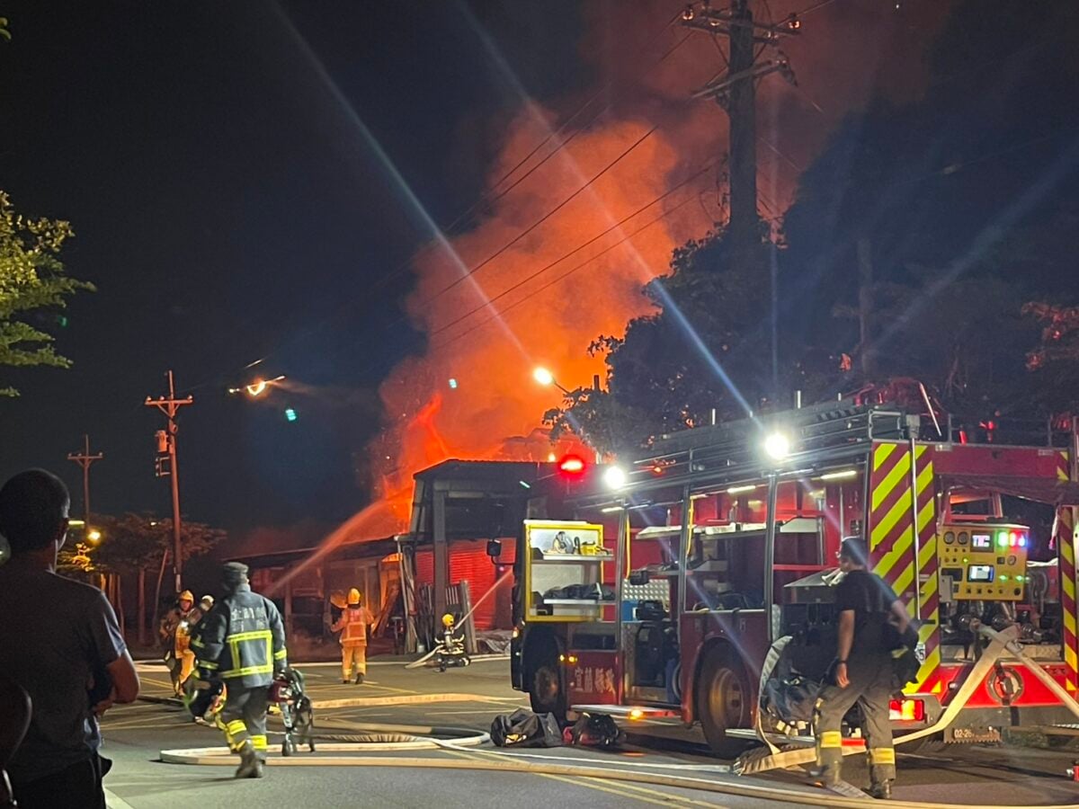清明假期火警　五結鄉一處鋁門窗工廠付之一炬