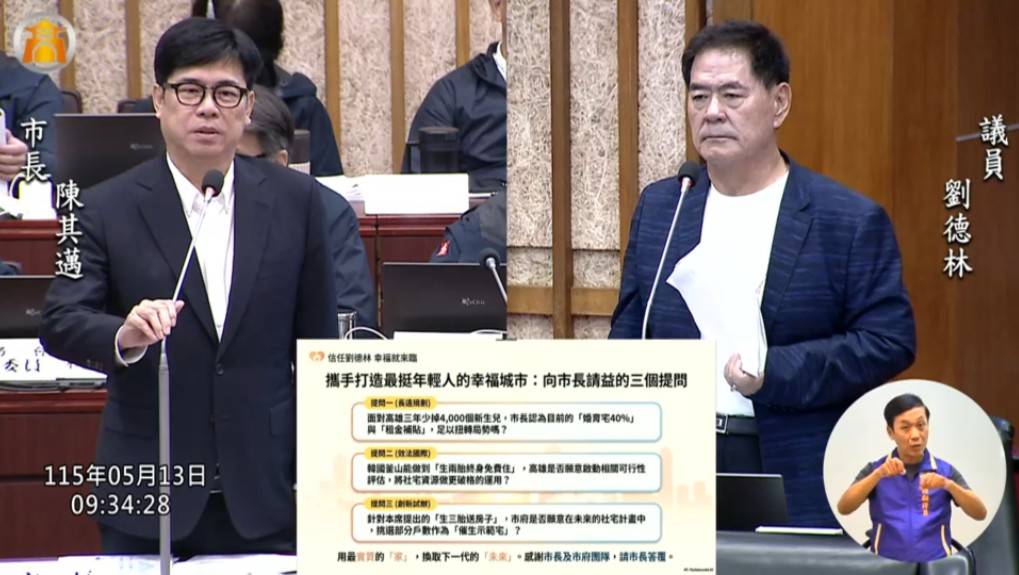 高雄人口跌破271萬！劉德林喊「生三胎送一戶」　陳其邁正面回應