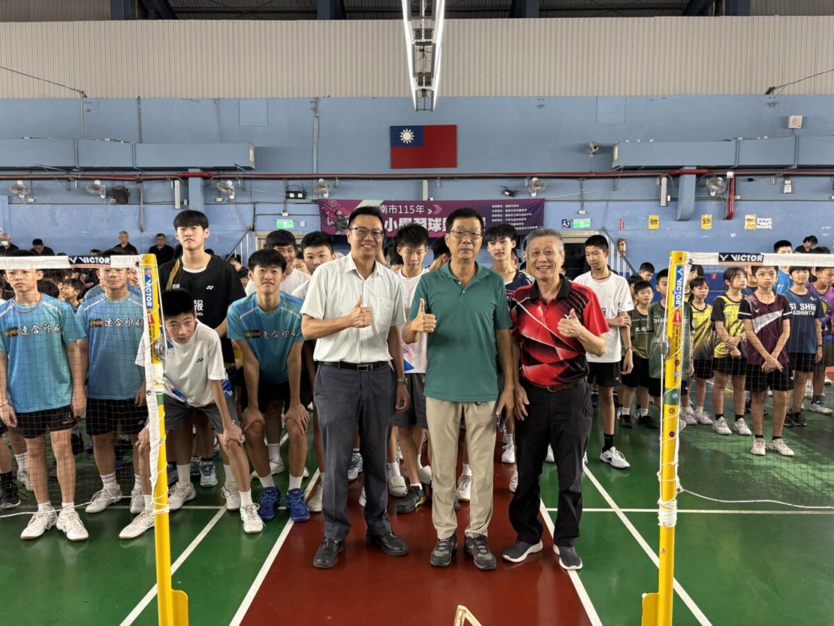 ▲臺南市115年中小學羽球對抗賽開幕典禮大合照。