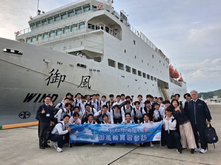 御風輪首航日本愛媛縣　高科大學生展開台日海事交流