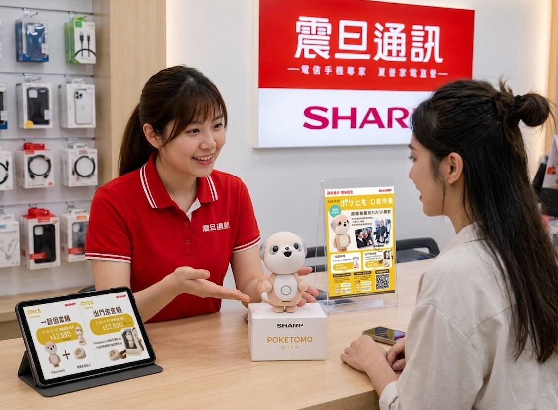 黃仁勳手中的AI萌友登台！Poketomo全台首批實機對話展示　6/20起震旦通訊55店同步登場