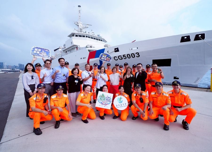英國代表首登台灣海巡旗艦　海委會：台英共伴維護區域和平