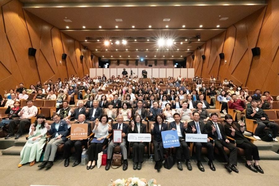 ▲前八王子市市長黑須隆一先生專題講座吸引眾多民眾前來聆賞兩市締結姊妹市20年之珍貴歷程。