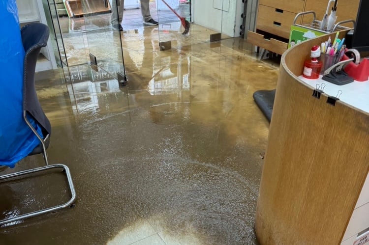 ▲面對居家淹水,信義居家表示需把握先清潔再消毒,降低細菌、黴菌及病媒孳生帶來的健康風險。
