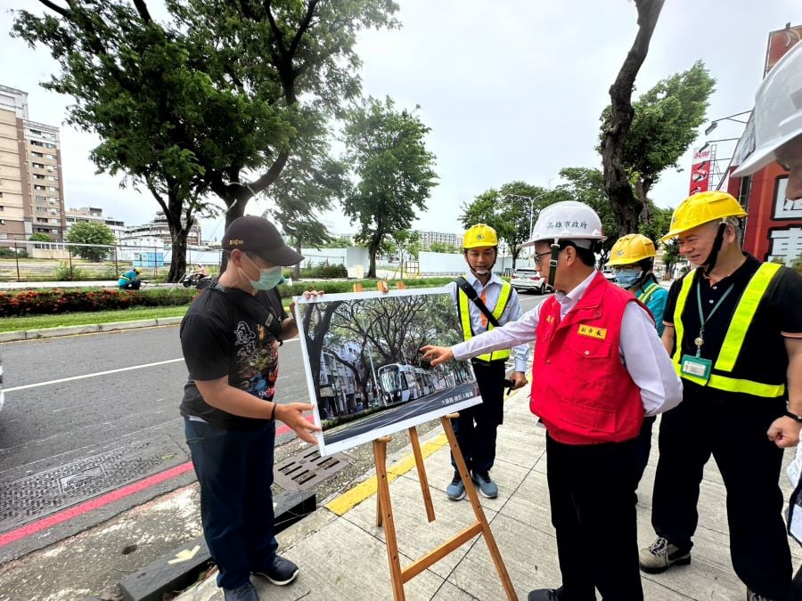 巴威颱風逼近　林欽榮副市長視察輕軌　要求落實護樹及安全營運