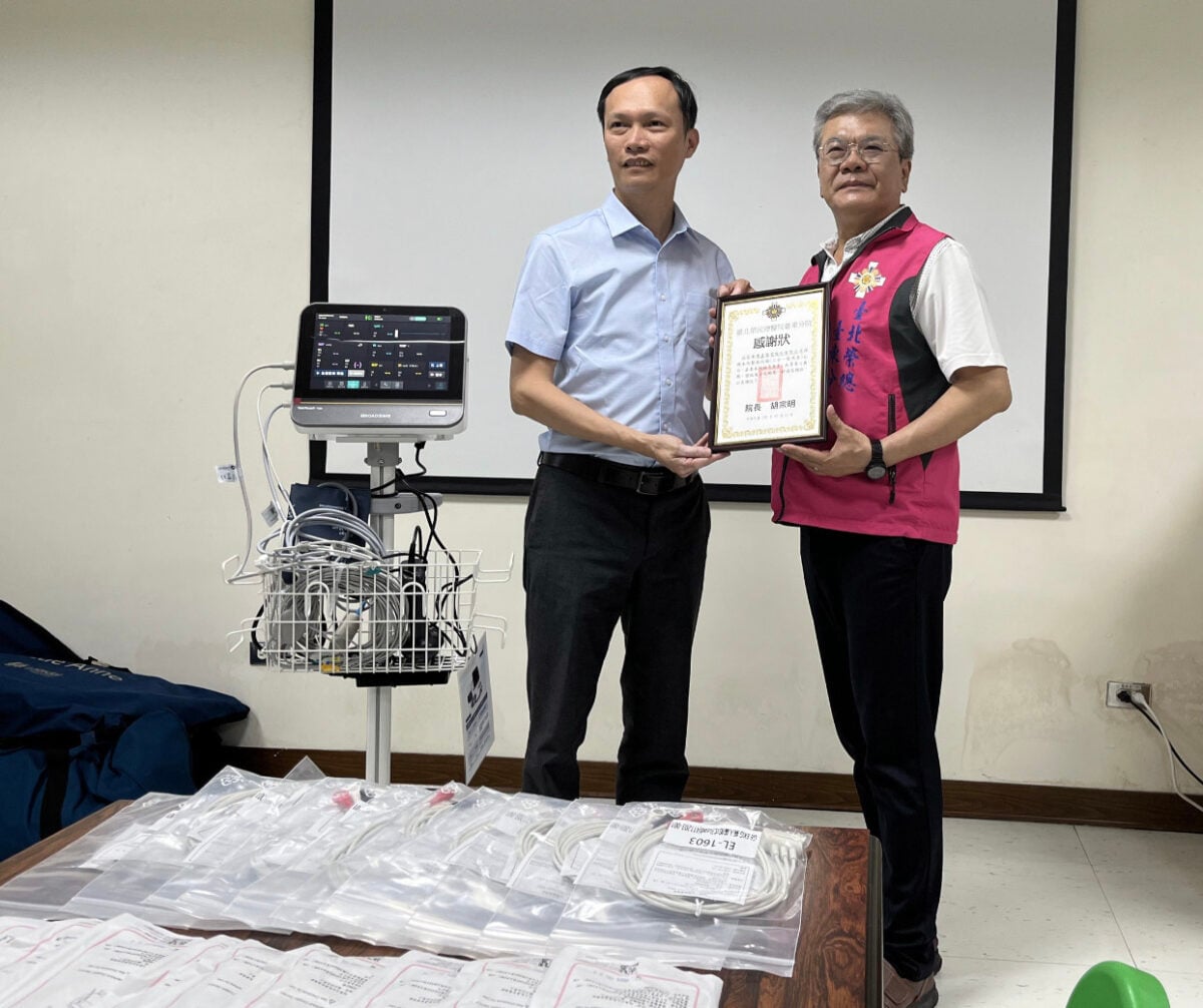 台灣在地新創企業善盡社會責任　捐贈北榮臺東分院醫療儀器