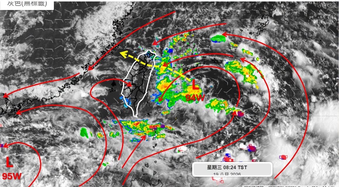 熱力作用熱對流旺盛　午後局部大雷雨天氣不穩定