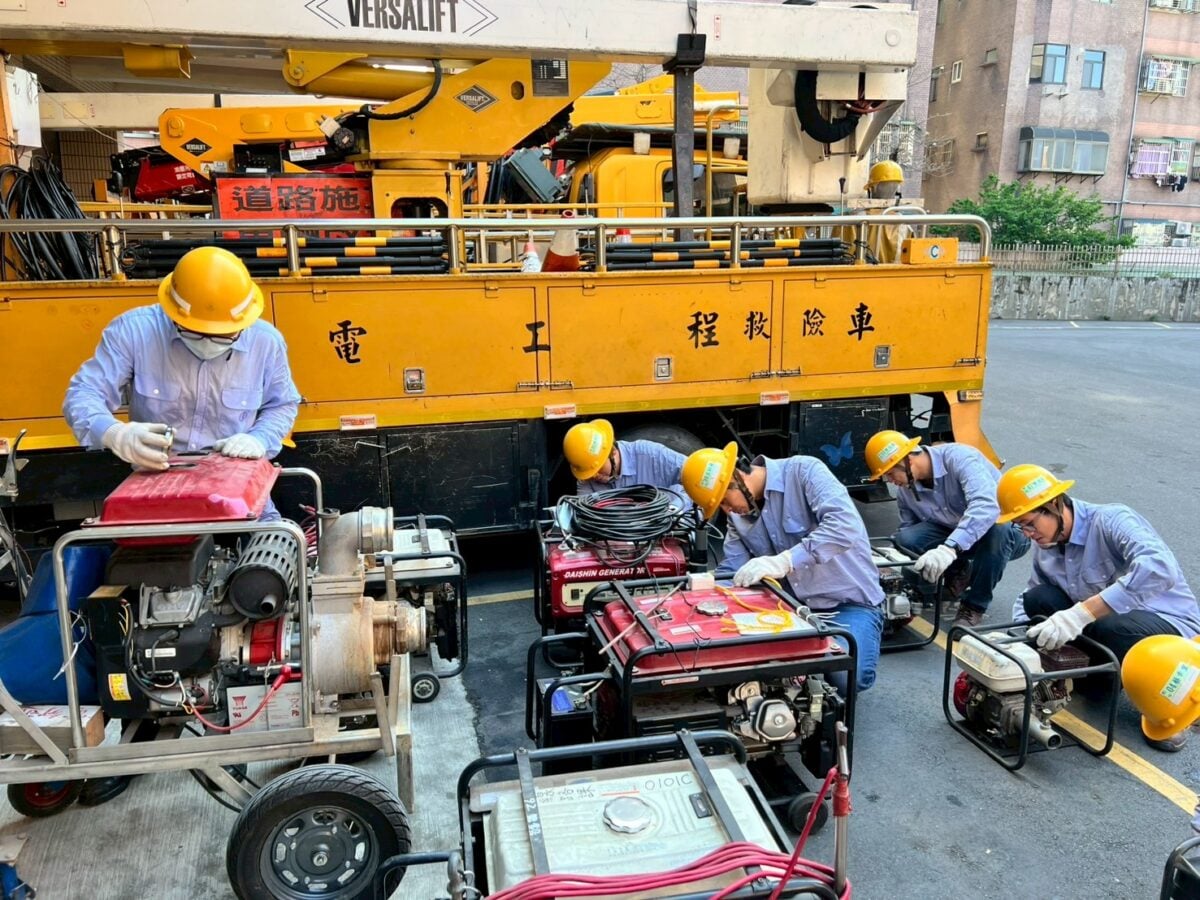 白海豚颱風逼近　台電超前部署7215人力、3338輛車全台防颱