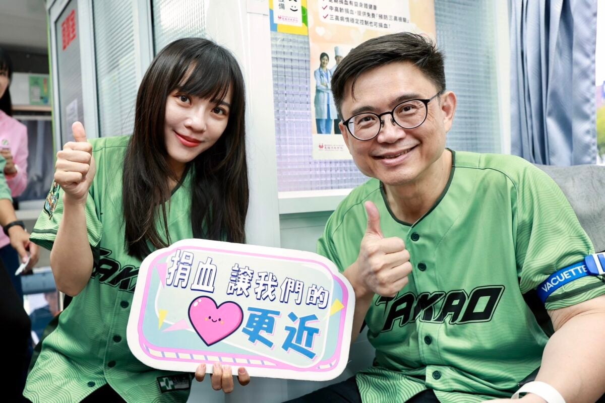 高雄人熱血爆棚！黃捷號召捐血救血荒　賴瑞隆：不用披風也能當英雄