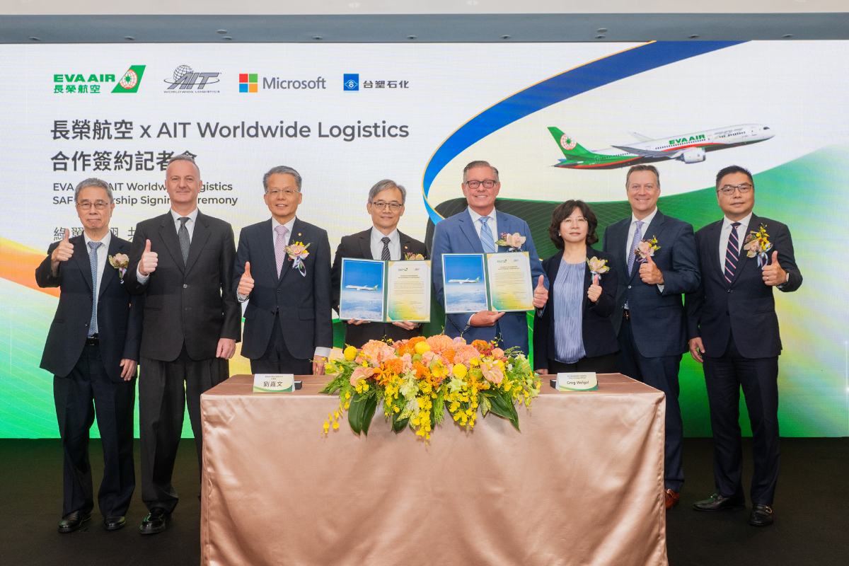 長榮航空攜手AIT、微軟、台塑石化攻低碳運輸　首年拚減碳1.5萬噸